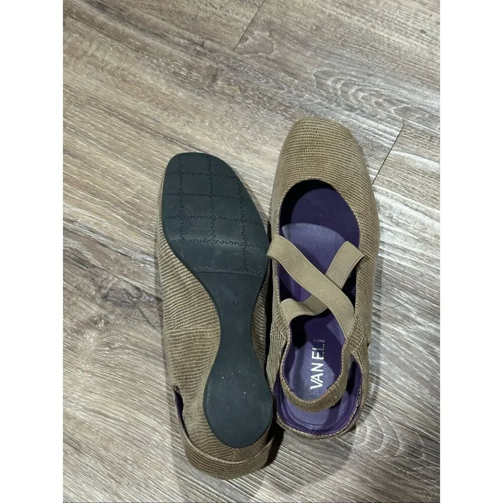 VanEli tan brown strappy ballet flat 9 Marjory